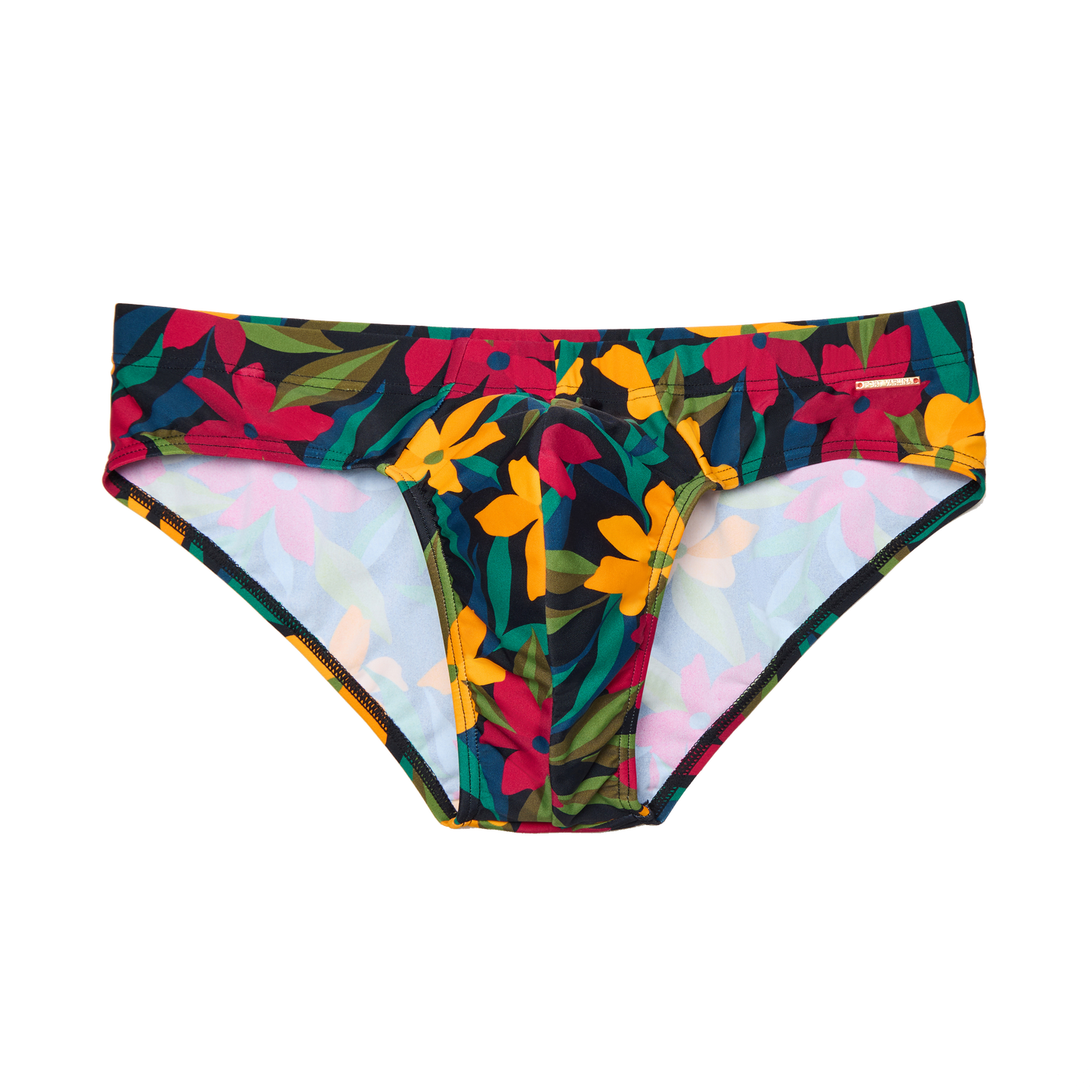 The Slip-on Swim Brief in Night Floral