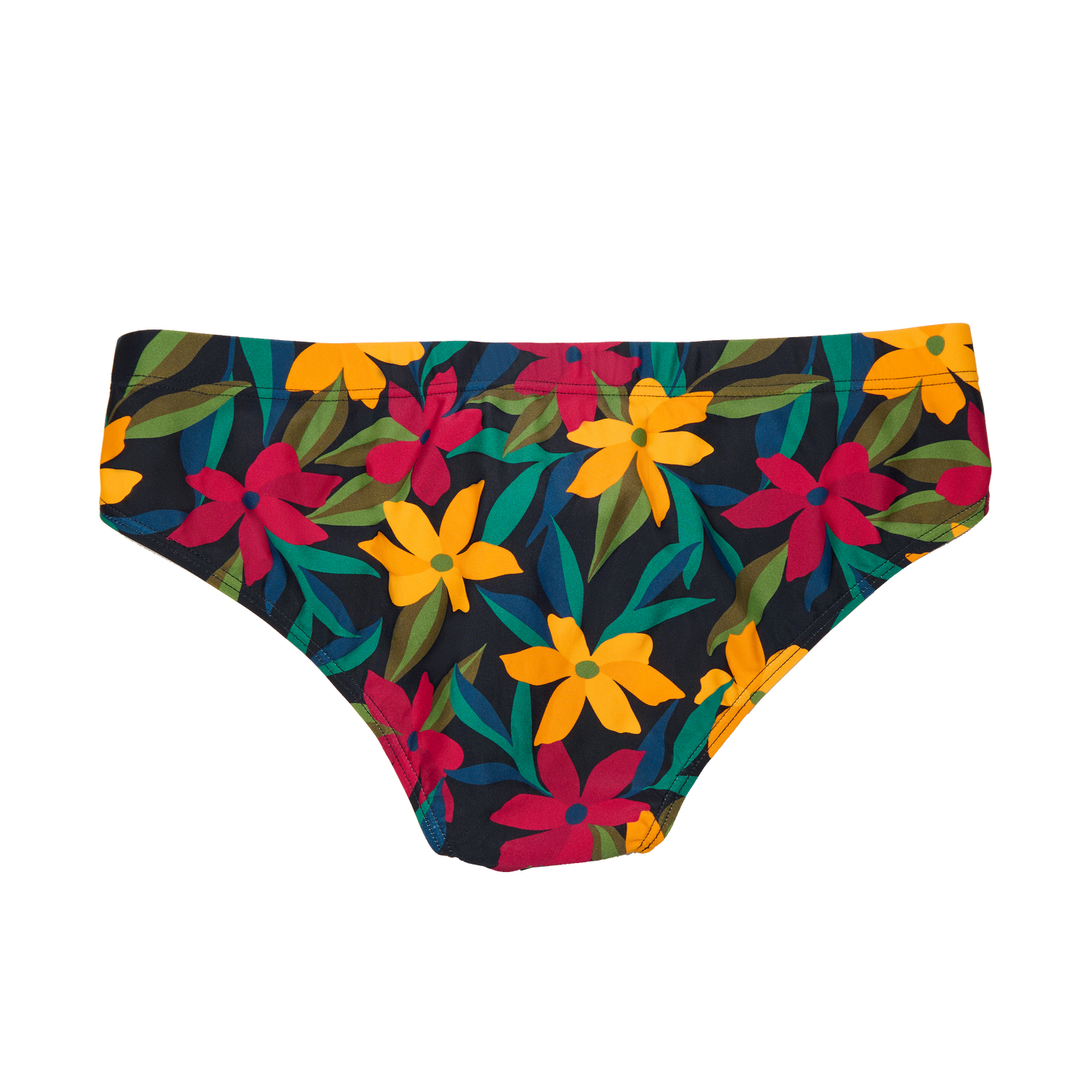 Swim Brief in Night Floral Print