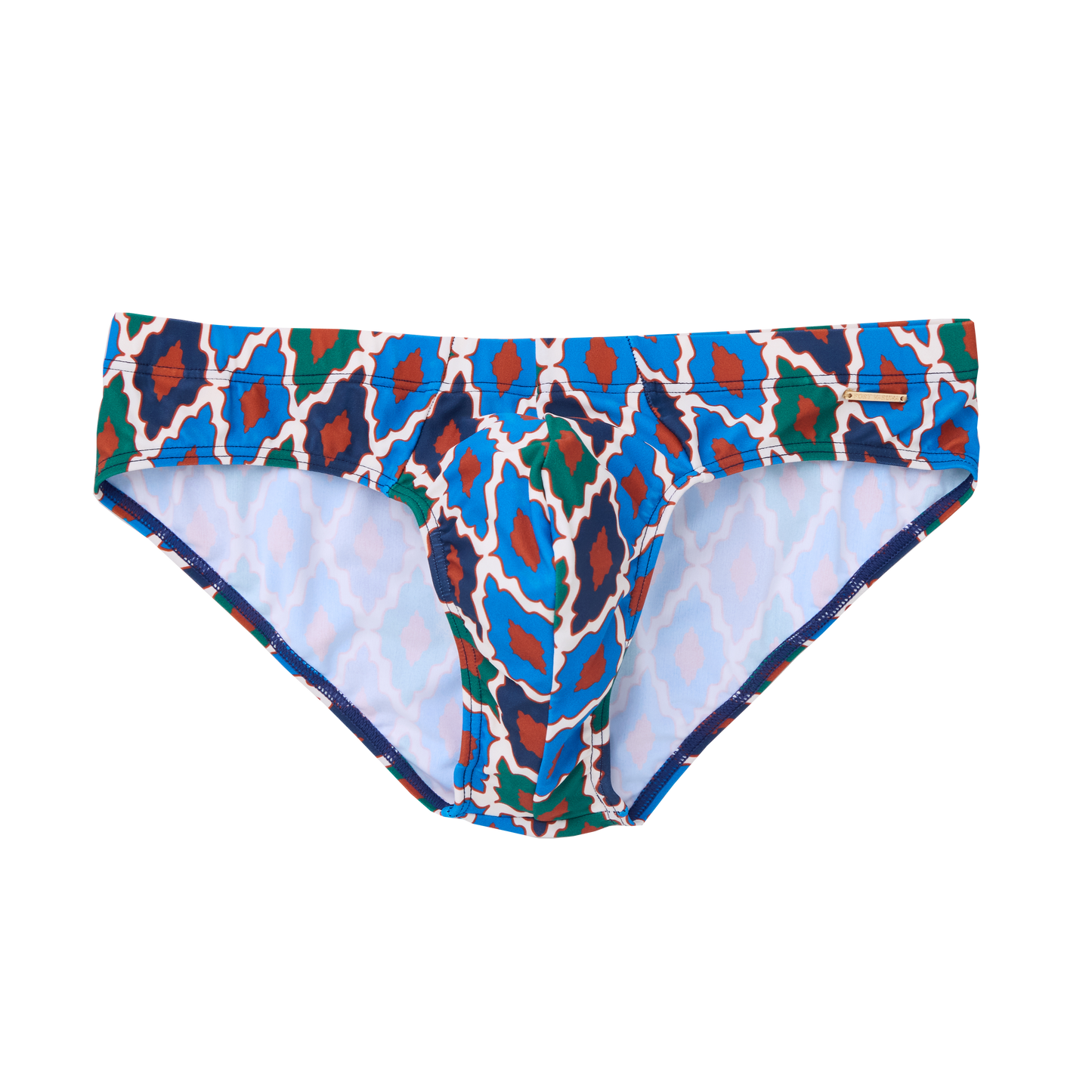 The Slip-on Swim Brief in Neela Mosaic