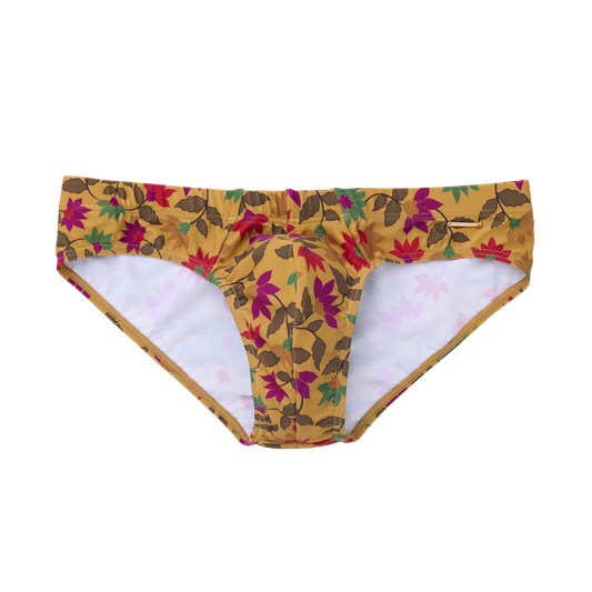 The Slip-on Swim Brief in Mughal Floral